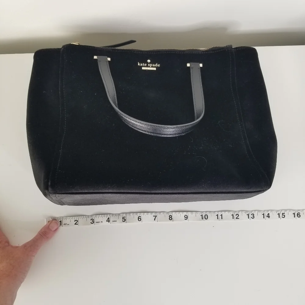 Kate Spade Black Velvet Mini Kona Satchel